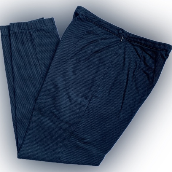 Ann Taylor navy blue lightweight waffle slim pant, 10 - Picture 2 of 8